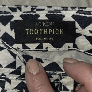 J.Crew Toothpick Patterned Pants